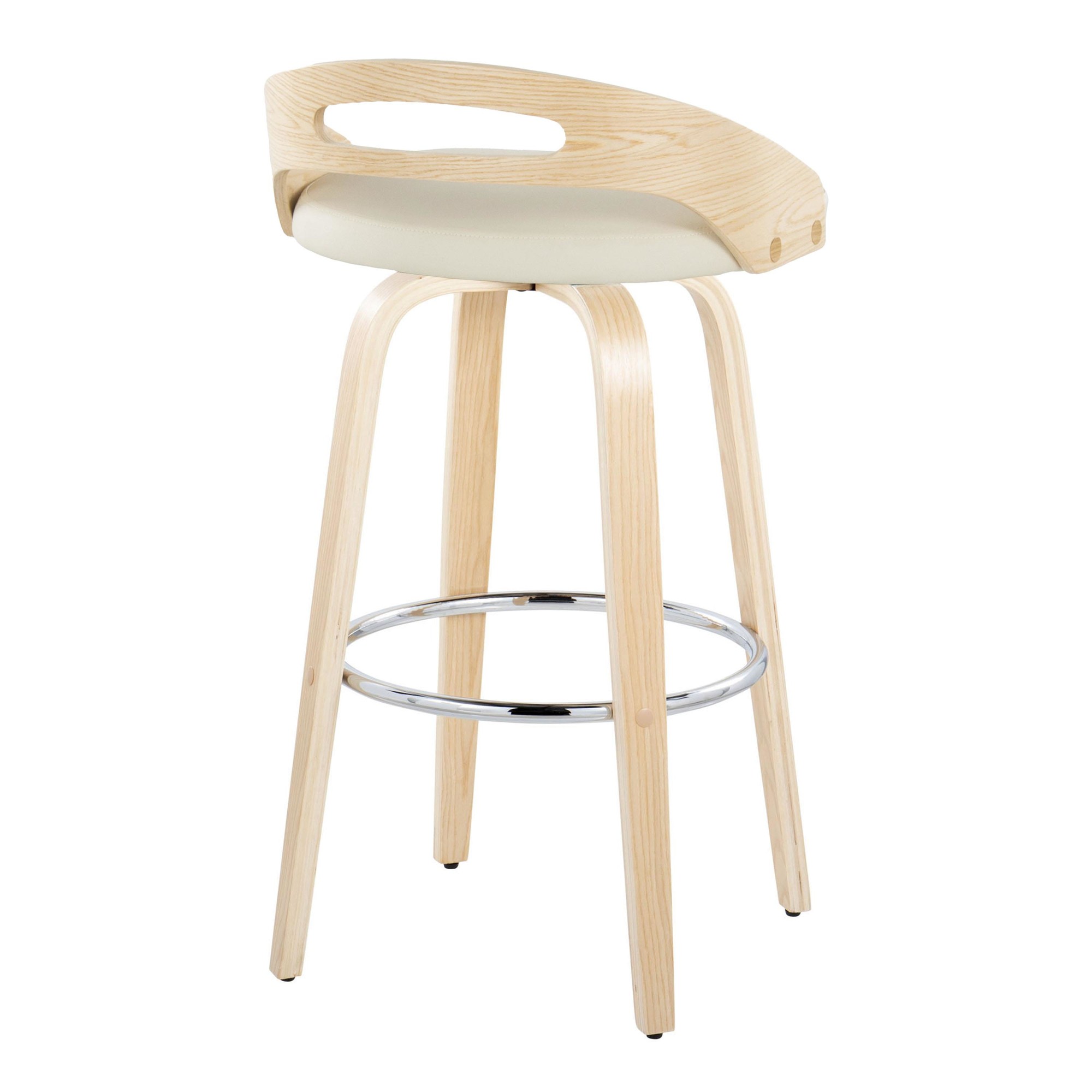 Cassis 30-Inch Cream Contemporary Swivel Barstool (Set of 2) 8 Cassis 30-Inch Cream Contemporary Swivel Barstool (Set of 2) - Image 8