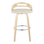Cassis 30-Inch Cream Contemporary Swivel Barstool (Set of 2) 21 Cassis 30-Inch Cream Contemporary Swivel Barstool (Set of 2)