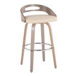 Cassis 30-Inch Cream Mid-Century Modern Barstool (Set of 2) 9 Cassis 30-Inch Cream Mid-Century Modern Barstool (Set of 2)