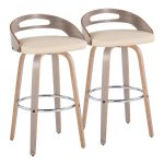 Cassis 30-Inch Cream Mid-Century Modern Barstool (Set of 2) 8 Cassis 30-Inch Cream Mid-Century Modern Barstool (Set of 2)