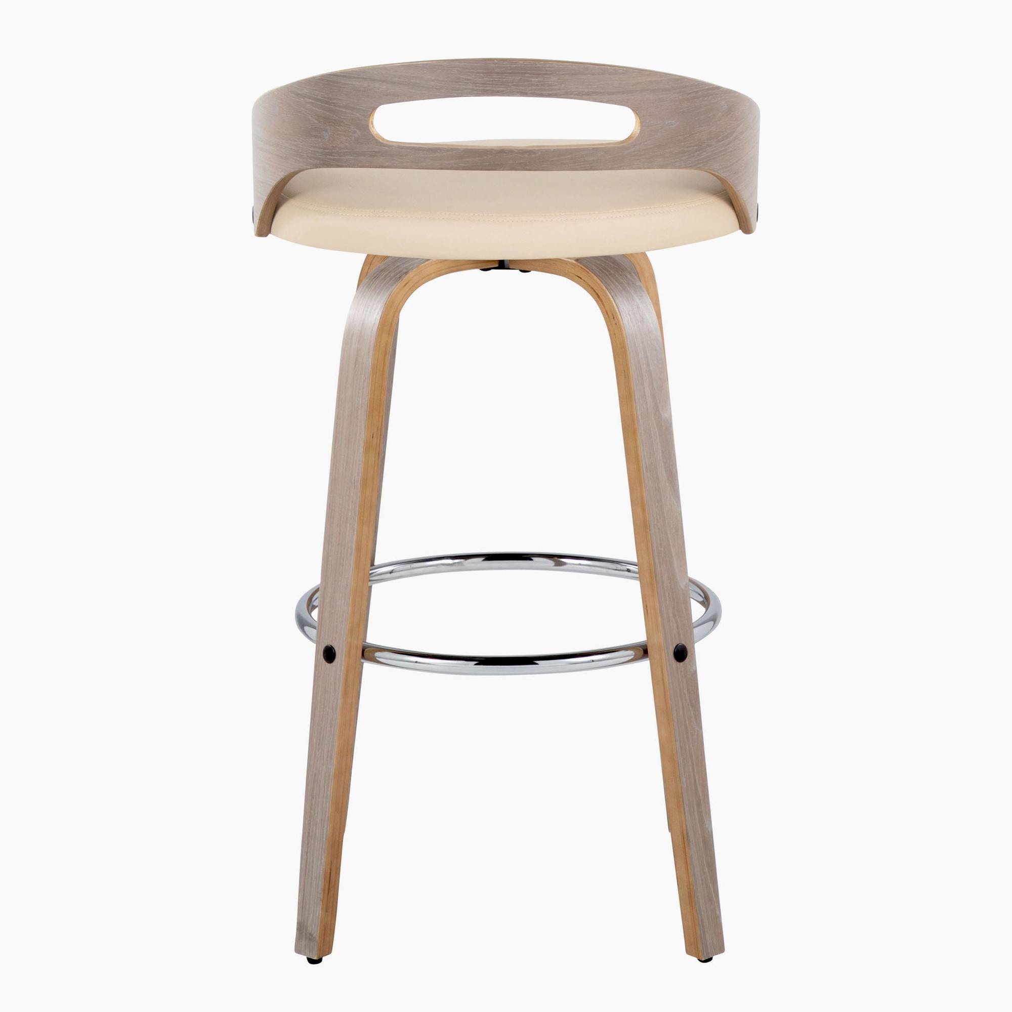 Cassis 30-Inch Cream Mid-Century Modern Barstool (Set of 2) 5 Cassis 30-Inch Cream Mid-Century Modern Barstool (Set of 2) - Image 5