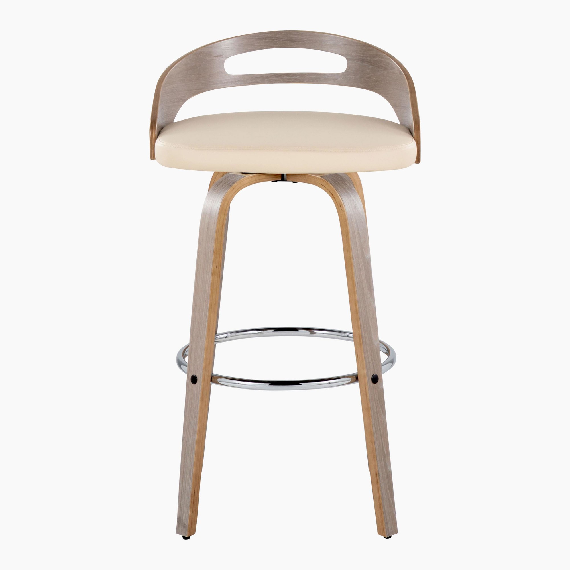 Cassis 30-Inch Cream Mid-Century Modern Barstool (Set of 2) 6 Cassis 30-Inch Cream Mid-Century Modern Barstool (Set of 2) - Image 6