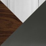 Cassis 30 Mid-Century Modern Barstool Walnut and Grey (Set of 2)