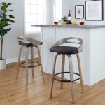 Cassis 30 Mid-Century Modern Swivel Barstool Light Grey (Set of 2) 13 Cassis 30 Mid-Century Modern Swivel Barstool Light Grey (Set of 2)