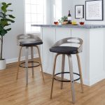 Cassis 30 Mid-Century Modern Swivel Barstool Light Grey (Set of 2) 12 Cassis 30 Mid-Century Modern Swivel Barstool Light Grey (Set of 2)
