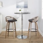 Cassis 30 Mid-Century Modern Swivel Barstool Light Grey (Set of 2) 15 Cassis 30 Mid-Century Modern Swivel Barstool Light Grey (Set of 2)