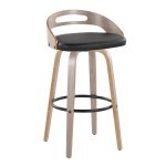 Cassis 30 Mid-Century Modern Swivel Barstool Light Grey (Set of 2) 17 Cassis 30 Mid-Century Modern Swivel Barstool Light Grey (Set of 2)