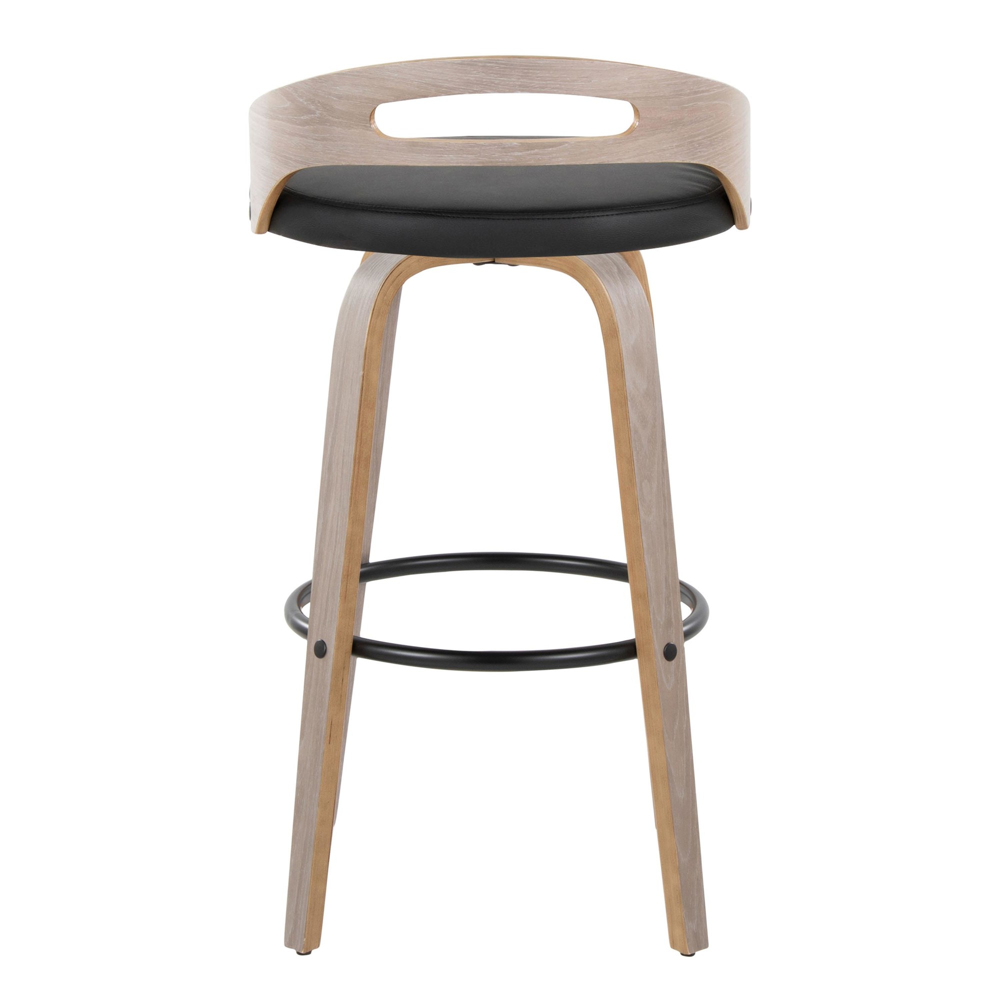Cassis 30 Mid-Century Modern Swivel Barstool Light Grey (Set of 2) 9 Cassis 30 Mid-Century Modern Swivel Barstool Light Grey (Set of 2) - Image 9