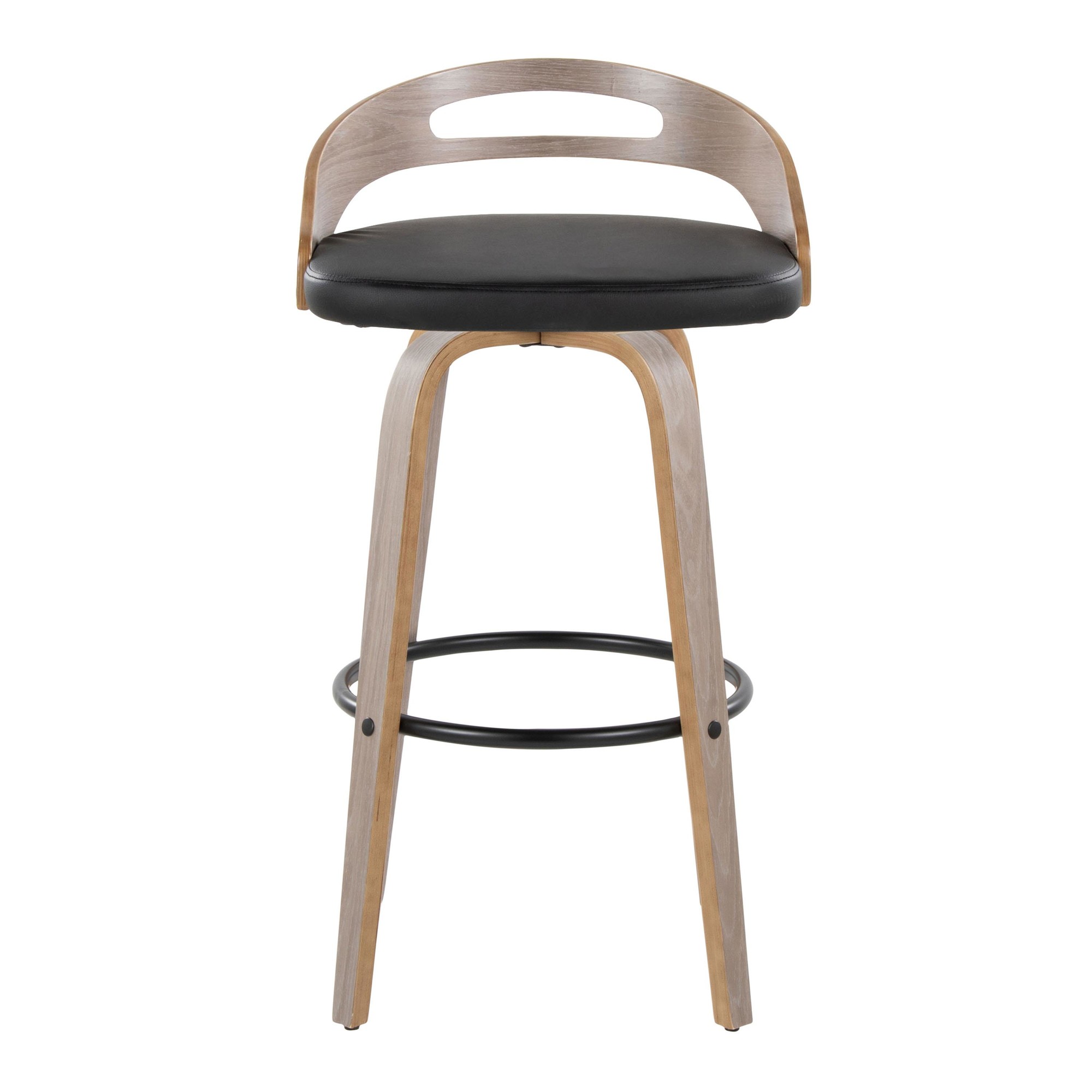 Cassis 30 Mid-Century Modern Swivel Barstool Light Grey (Set of 2) 10 Cassis 30 Mid-Century Modern Swivel Barstool Light Grey (Set of 2) - Image 10
