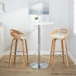 Cassis 30 Zebra Wood Cream Faux Leather Barstool (Set of 2) 14 Cassis 30 Zebra Wood Cream Faux Leather Barstool (Set of 2)