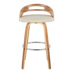 Cassis 30 Zebra Wood Cream Faux Leather Barstool (Set of 2) 21 Cassis 30 Zebra Wood Cream Faux Leather Barstool (Set of 2)