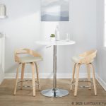 Cassis Cream Faux Leather Mid-Century Modern 24-Inch Counter Stools (Set of 2) 11 Cassis Cream Faux Leather Mid-Century Modern 24-Inch Counter Stools (Set of 2)