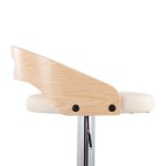Cassis Cream Faux Leather Mid-Century Modern Barstool (Set of 3) 28 Cassis Cream Faux Leather Mid-Century Modern Barstool (Set of 3)