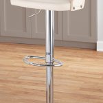 Cassis Cream Faux Leather Swivel Barstool Chrome Wood (Set of 2) 20 Cassis Cream Faux Leather Swivel Barstool Chrome Wood (Set of 2)
