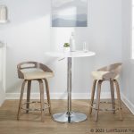 Cassis Light Grey Wood Cream Swivel Counter Stools (Set of 2) 11 Cassis Light Grey Wood Cream Swivel Counter Stools (Set of 2)