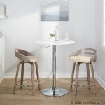 Cassis Light Grey Wood Cream Swivel Counter Stools (Set of 2) 10 Cassis Light Grey Wood Cream Swivel Counter Stools (Set of 2)