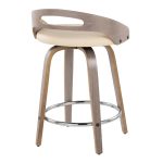 Cassis Light Grey Wood Cream Swivel Counter Stools (Set of 2) 15 Cassis Light Grey Wood Cream Swivel Counter Stools (Set of 2)