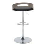 Cassis Mid-Century Modern Black Faux Leather Swivel Barstools (Set of 2) 18 Cassis Mid-Century Modern Black Faux Leather Swivel Barstools (Set of 2)
