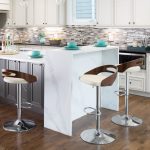 Cassis Walnut Cream Faux Leather Mid-Century Modern Adjustable Barstool 17 Cassis Walnut Cream Faux Leather Mid-Century Modern Adjustable Barstool