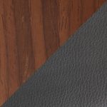Cassis Walnut Grey Faux Leather Mid-Century Barstool 28 Cassis Walnut Grey Faux Leather Mid-Century Barstool