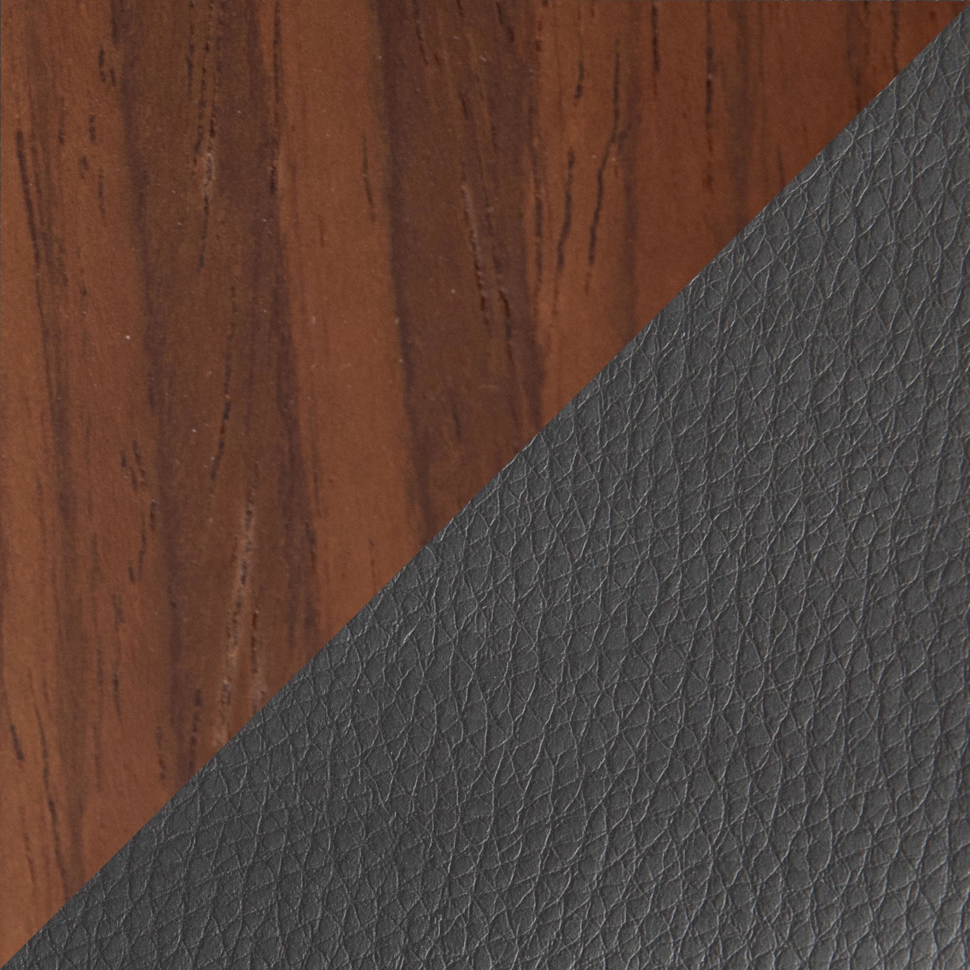 Cassis Walnut Grey Faux Leather Mid-Century Barstool 14 Cassis Walnut Grey Faux Leather Mid-Century Barstool - Image 14