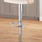 Cassis Zebra Wood Cream Faux Leather Mid-Century Barstool 17 Cassis Zebra Wood Cream Faux Leather Mid-Century Barstool