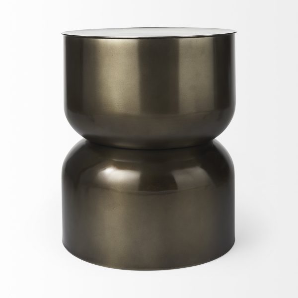 Catriona 17L x 17W x 20H Gold Accent Hourglass Table 4