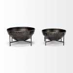 Cauldron (Set of 2) Brown Metal Bowls