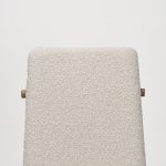Cavett Cream Boucle Upholstered Seat W/Light Brown Wood Frame Dining Chair