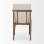 Cavett Cream Boucle Upholstered Seat W/Light Brown Wood Frame Dining Chair