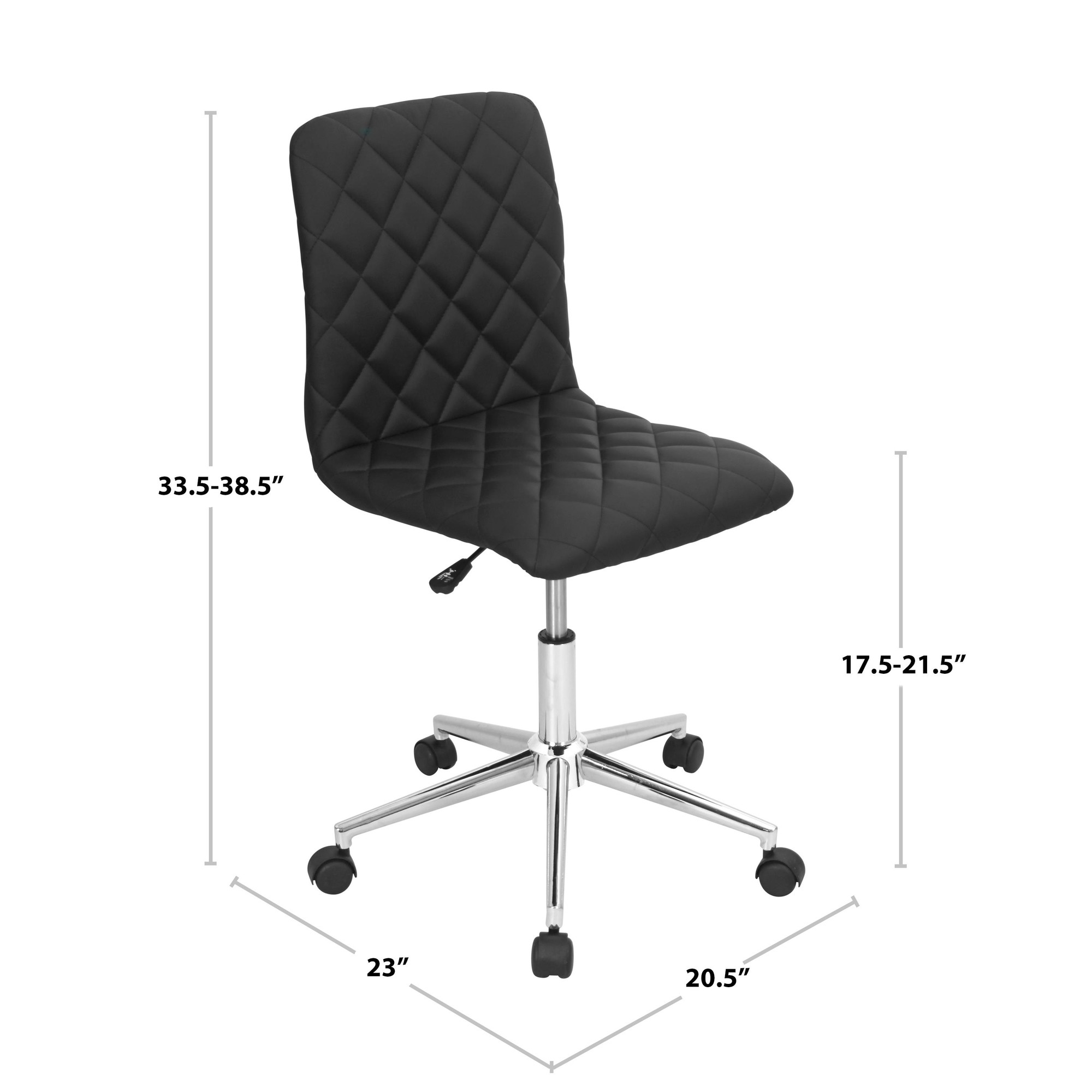 Caviar White Faux Leather Contemporary Adjustable Office Chair 1 Caviar White Faux Leather Contemporary Adjustable Office Chair