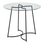 Cece Contemporary Black Steel and Glass Dinette Table 13 Cece Contemporary Black Steel and Glass Dinette Table