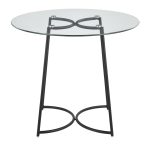 Cece Contemporary Black Steel and Glass Dinette Table 15 Cece Contemporary Black Steel and Glass Dinette Table