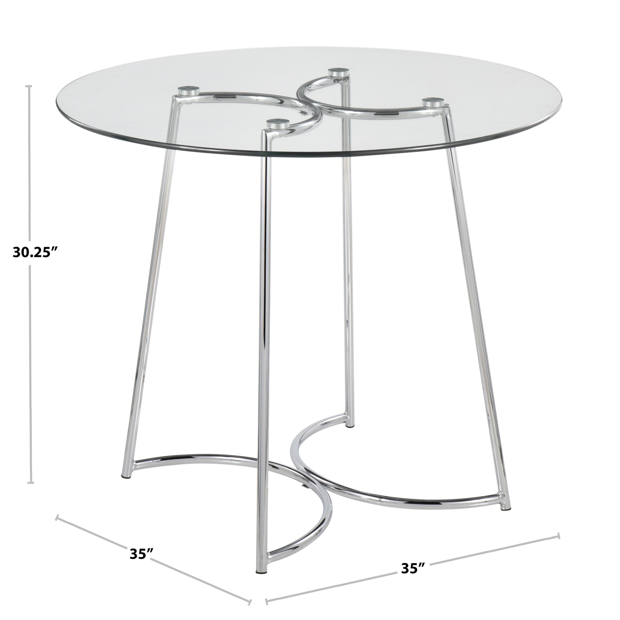 Cece Contemporary Black Steel and Glass Dinette Table 8 Cece Contemporary Black Steel and Glass Dinette Table - Image 8