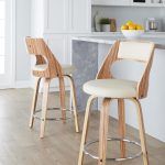 Cecina 24 Zebra Cream Mid-Century Modern Swivel Stools (Set of 2) 13 Cecina 24 Zebra Cream Mid-Century Modern Swivel Stools (Set of 2)