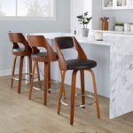 Cecina 26-Inch Mid-Century Modern Swivel Counter Stool (Set of 2)