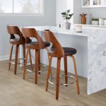 Cecina 26-Inch Mid-Century Modern Swivel Counter Stool (Set of 2)