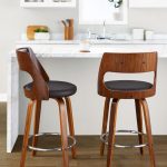 Cecina 26-Inch Mid-Century Modern Swivel Counter Stool (Set of 2)