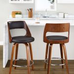 Cecina 26-Inch Mid-Century Modern Swivel Counter Stool (Set of 2)