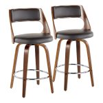 Cecina 26-Inch Mid-Century Modern Swivel Counter Stool (Set of 2)