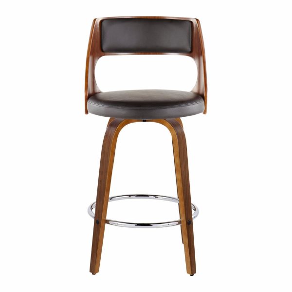 Cecina 26 Inch Mid Century Modern Swivel Counter Stool Set of 2 9