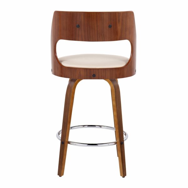 Cecina 26 Inch Mid Century Modern Swivel Counter Stools Set of 2 8