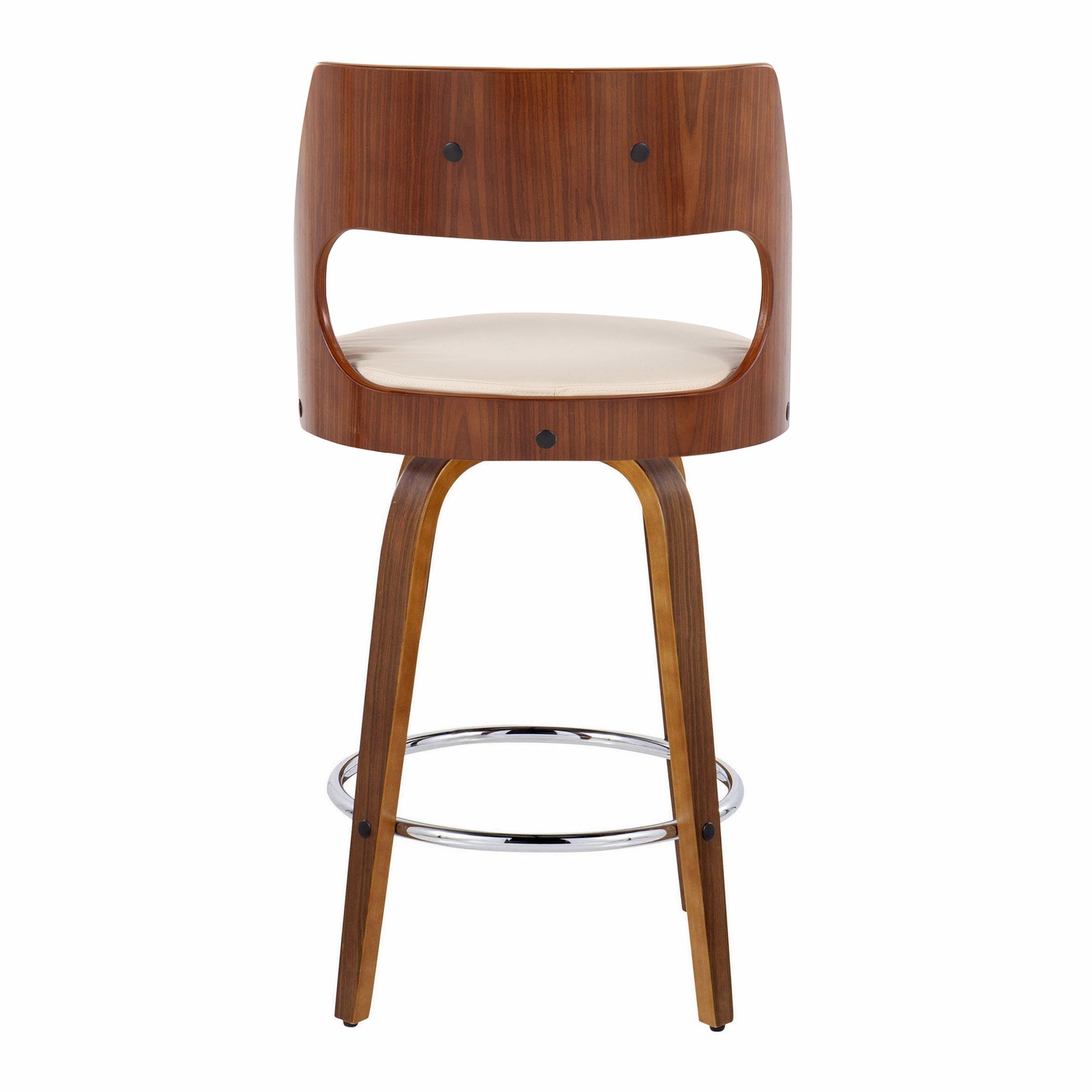Cecina 26-Inch Mid-Century Modern Swivel Counter Stools (Set of 2) 9 Cecina 26-Inch Mid-Century Modern Swivel Counter Stools (Set of 2) - Image 9