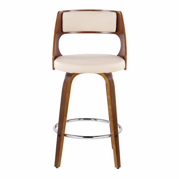 Cecina 26 Inch Mid Century Modern Swivel Counter Stools Set of 2 9