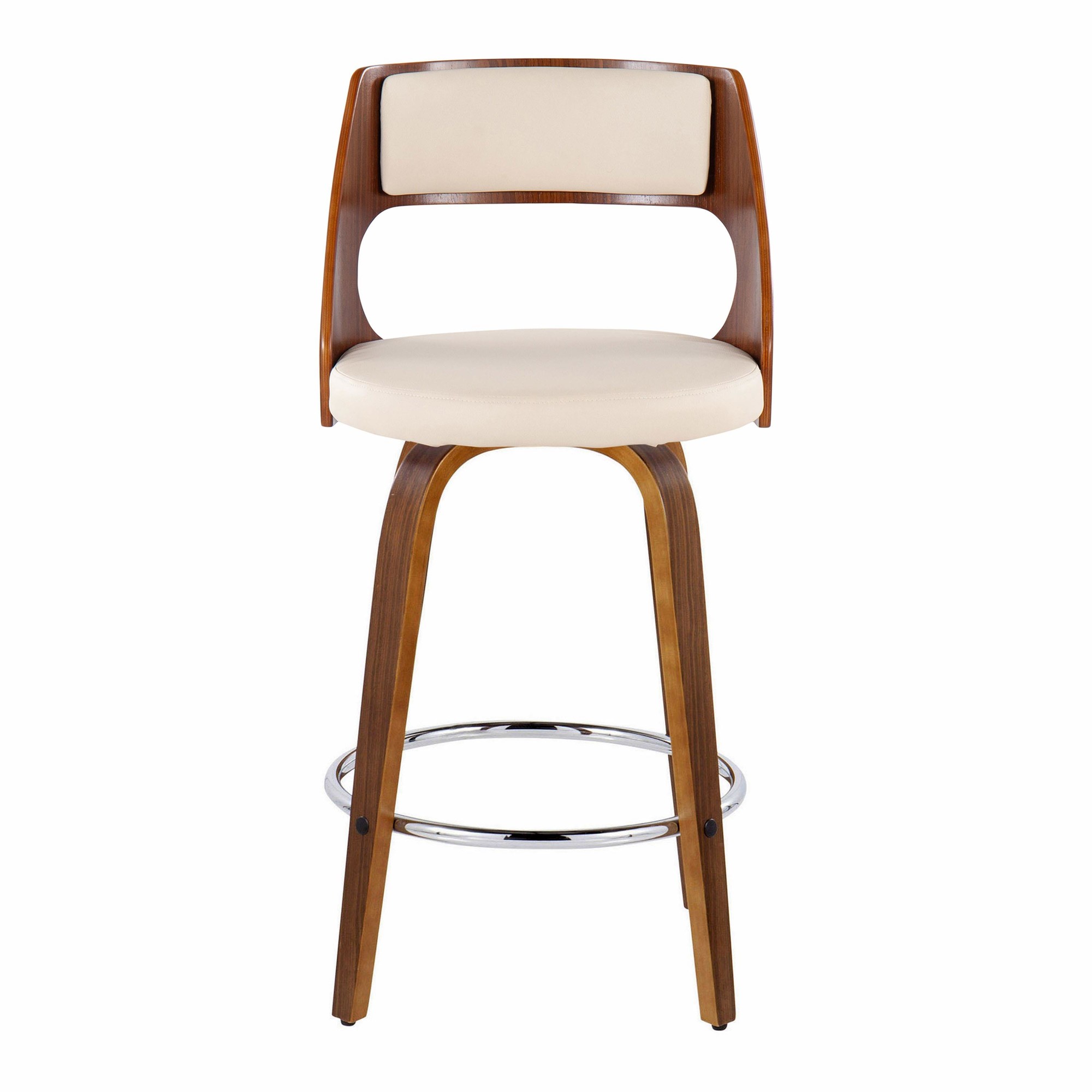Cecina 26-Inch Mid-Century Modern Swivel Counter Stools (Set of 2) 10 Cecina 26-Inch Mid-Century Modern Swivel Counter Stools (Set of 2) - Image 10