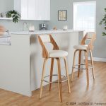 Cecina 30-Inch Zebra Cream Mid-Century Swivel Barstools (Set of 2) 16 Cecina 30-Inch Zebra Cream Mid-Century Swivel Barstools (Set of 2)