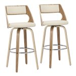 Cecina 30-Inch Zebra Cream Mid-Century Swivel Barstools (Set of 2) 17 Cecina 30-Inch Zebra Cream Mid-Century Swivel Barstools (Set of 2)