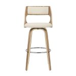 Cecina 30-Inch Zebra Cream Mid-Century Swivel Barstools (Set of 2) 22 Cecina 30-Inch Zebra Cream Mid-Century Swivel Barstools (Set of 2)
