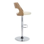 Cecina Cream Faux Leather Mid-Century Modern Barstool (Set of 2)