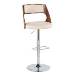 Cecina Cream Mid-Century Modern Adjustable Swivel Barstool (Set of 2) 14 Cecina Cream Mid-Century Modern Adjustable Swivel Barstool (Set of 2)